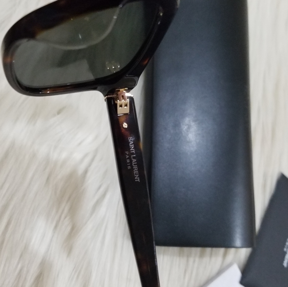 Ysl logo tortoise sunglasses - Picture 6 of 12